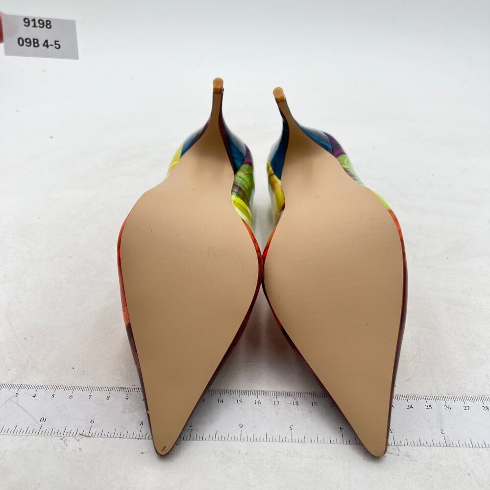 Ydn Print Feather Pointed Closed Toe Stilettos He… - image 7